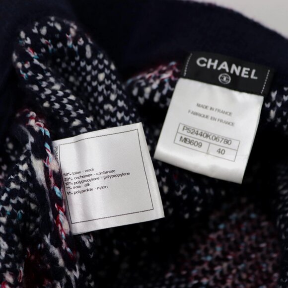 CHANEL Skirt Size 40 Wool Cashmere Plaid Tweed 15B - Picture 6 of 16